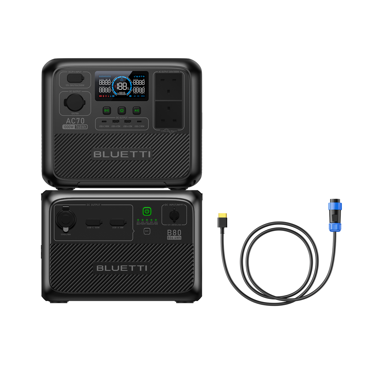 BLUETTI AC70 Portable Power Station | 1,000W 768Wh