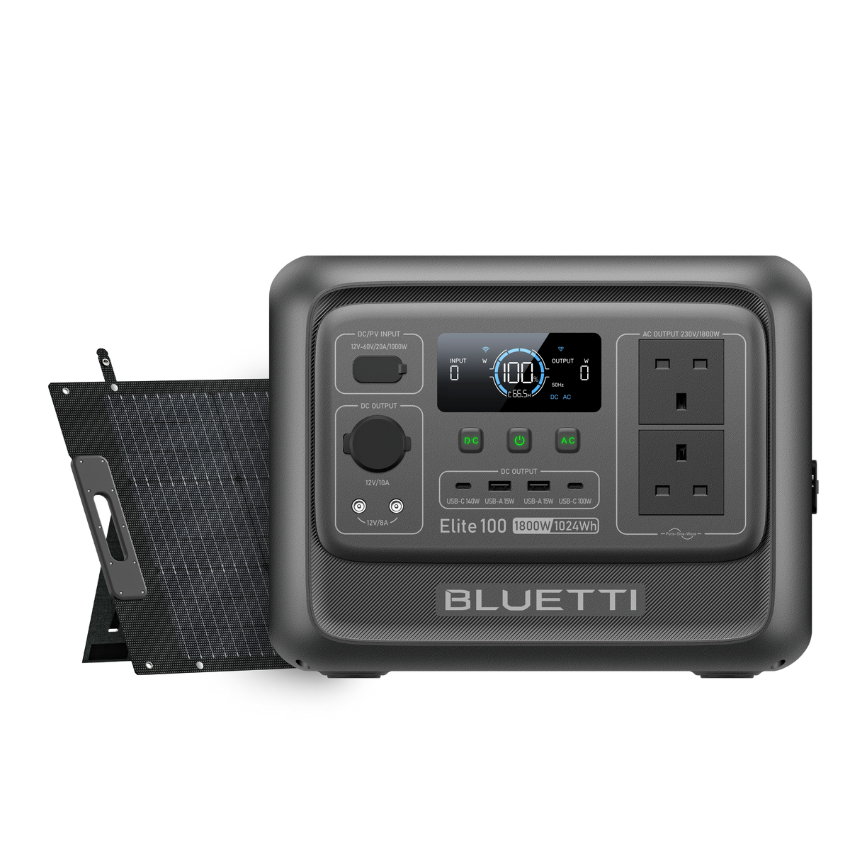 Elite 100 V2+PV120D| 1024Wh Capacity | 120W Solar Panel