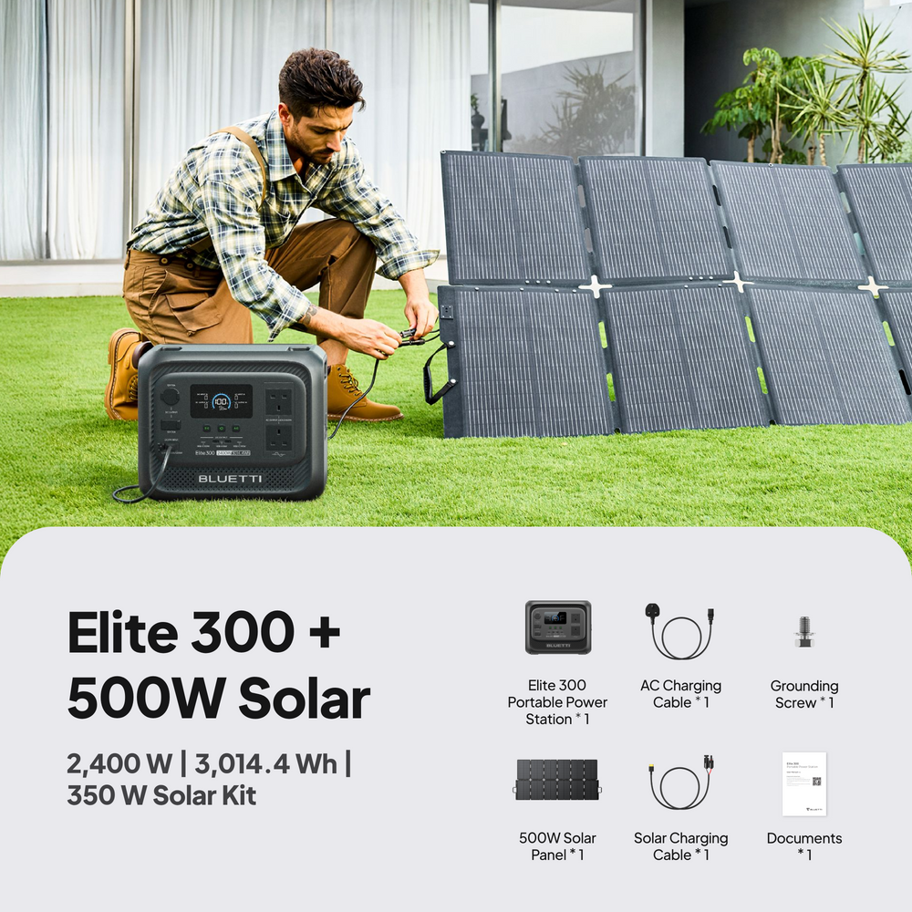 BLUETTI Elite 300 Portable Power Station | 2,400 W 3,014.4 Wh