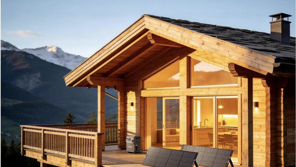Cabin Featuring Solar Panels For Energy Generation