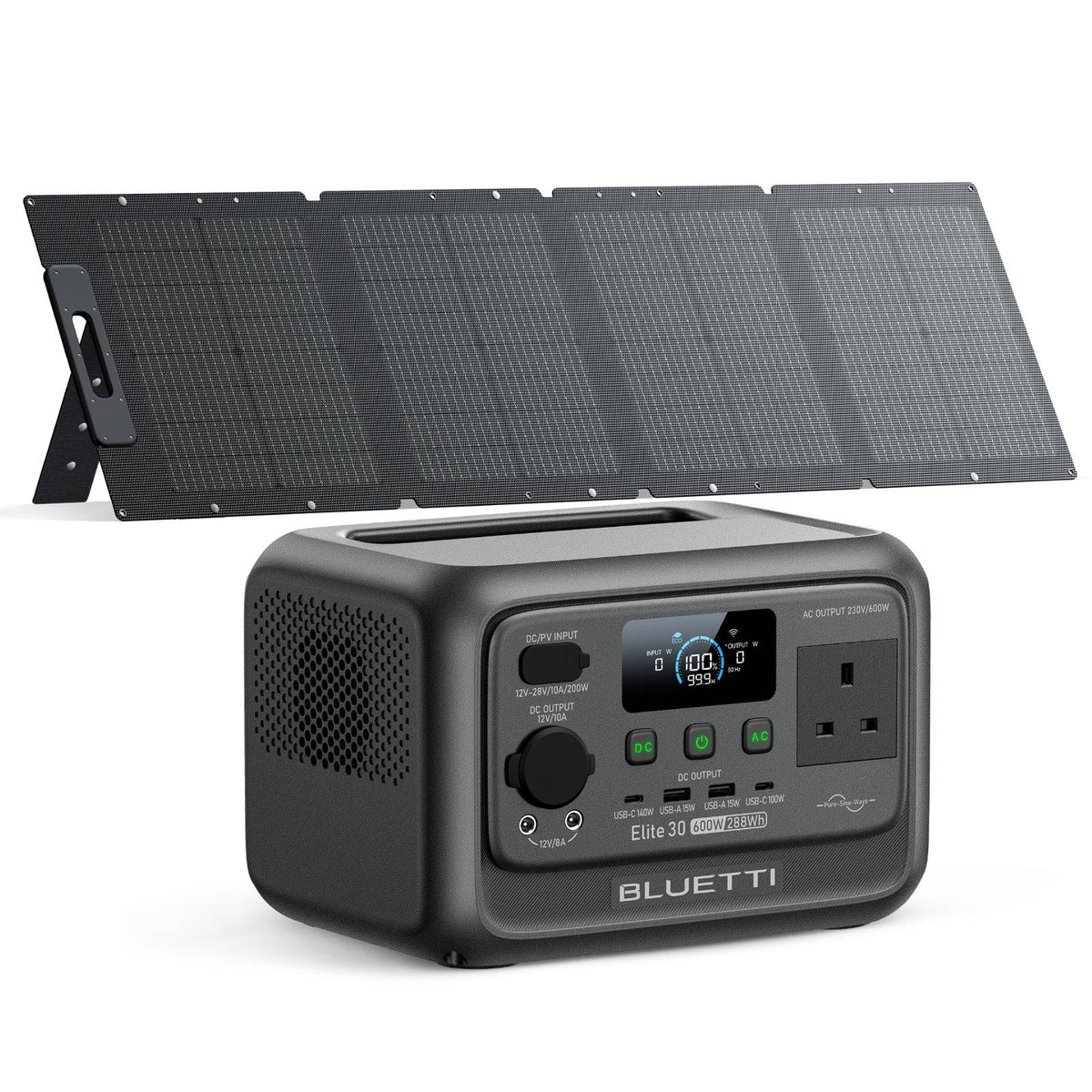 Portable BLUETTI Elite 30 V2 Power Station | 600 W 288 Wh（Amazon）