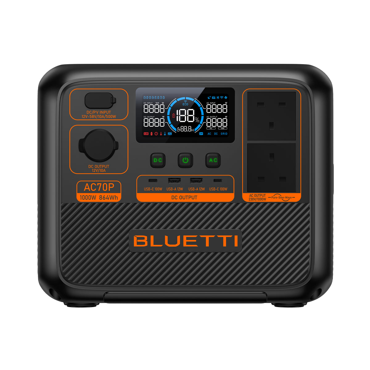 AC70P Portable Power Station 1 000W 864Wh