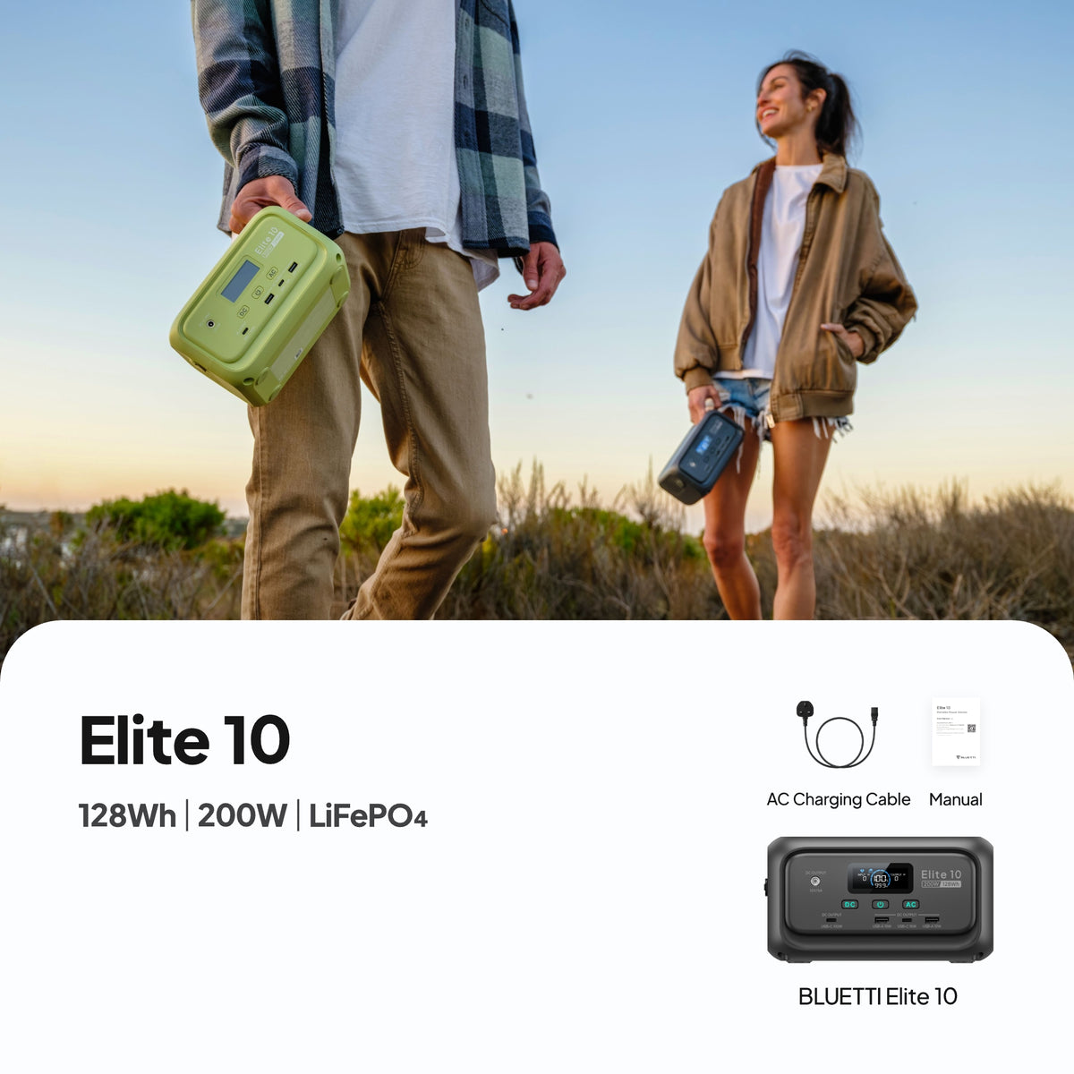BLUETTI Elite 10 Mini Power Station | 200W 128Wh