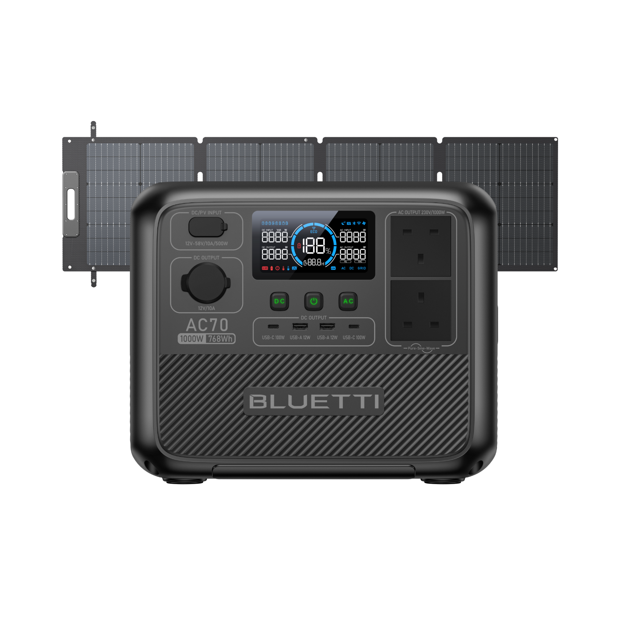 BLUETTI AC70 Portable Power Station | 1,000W 768Wh