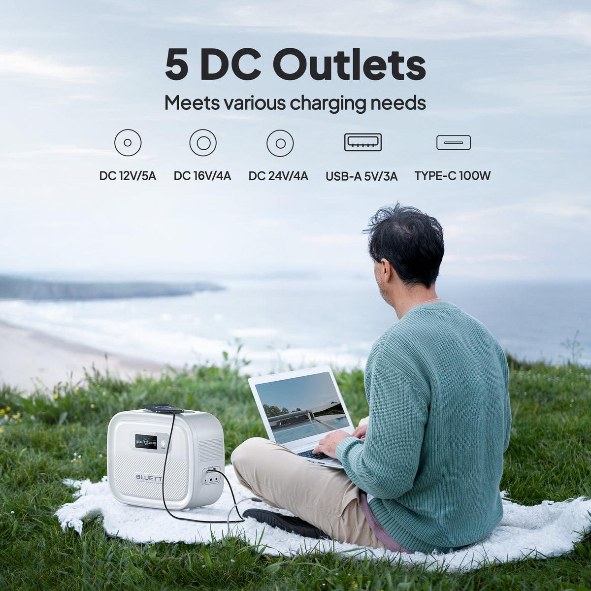 BLUETTI X60 614Wh CPAP Power Bank For Camping/Travel/Emergency