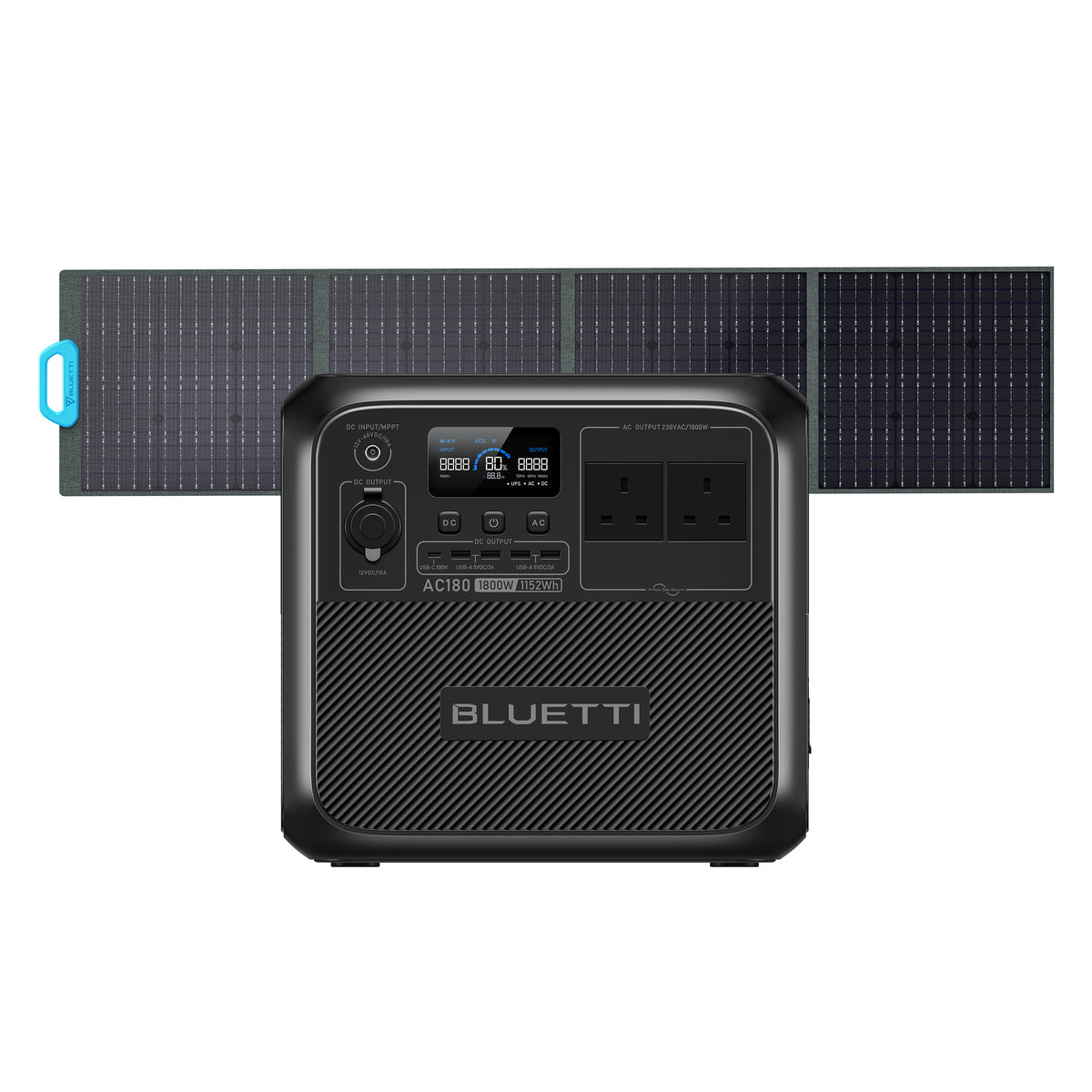 BLUETTI Portable Power Station AC180, 1152Wh LiFePO4 Battery Backup w/ 4  1800W (2700W peak) AC Outlets, 0-80% in 45 Min., Solar Generator for  Camping