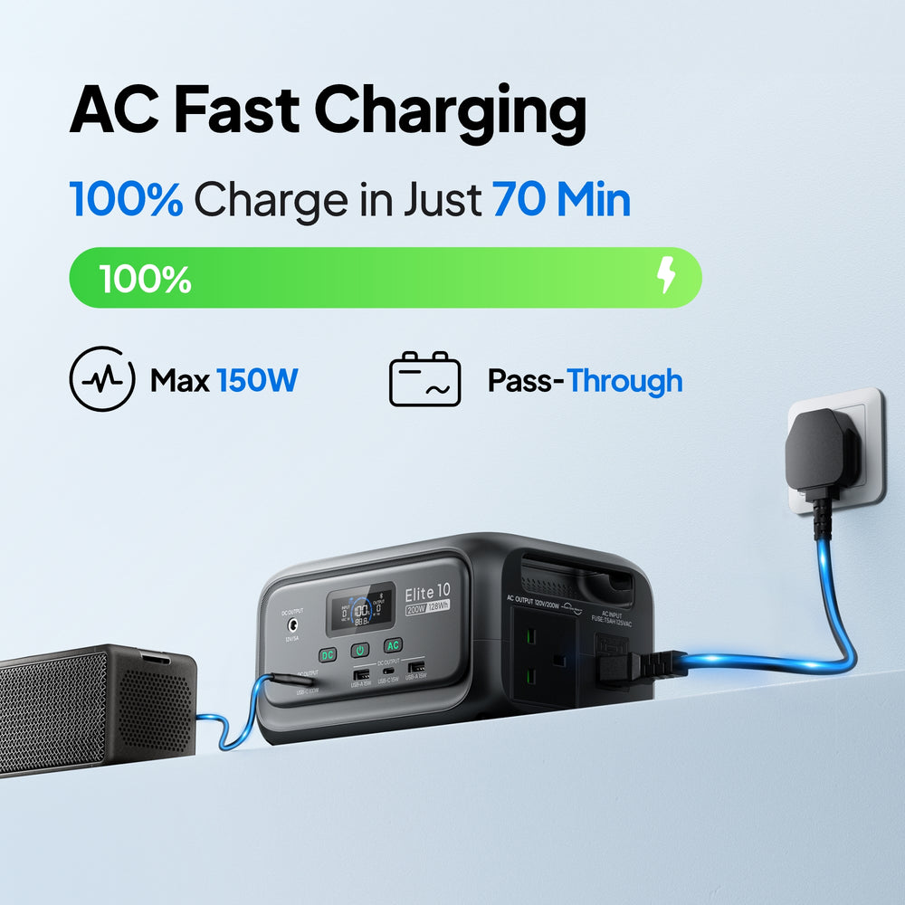 BLUETTI Elite 10 Mini Power Station | 200W 128Wh