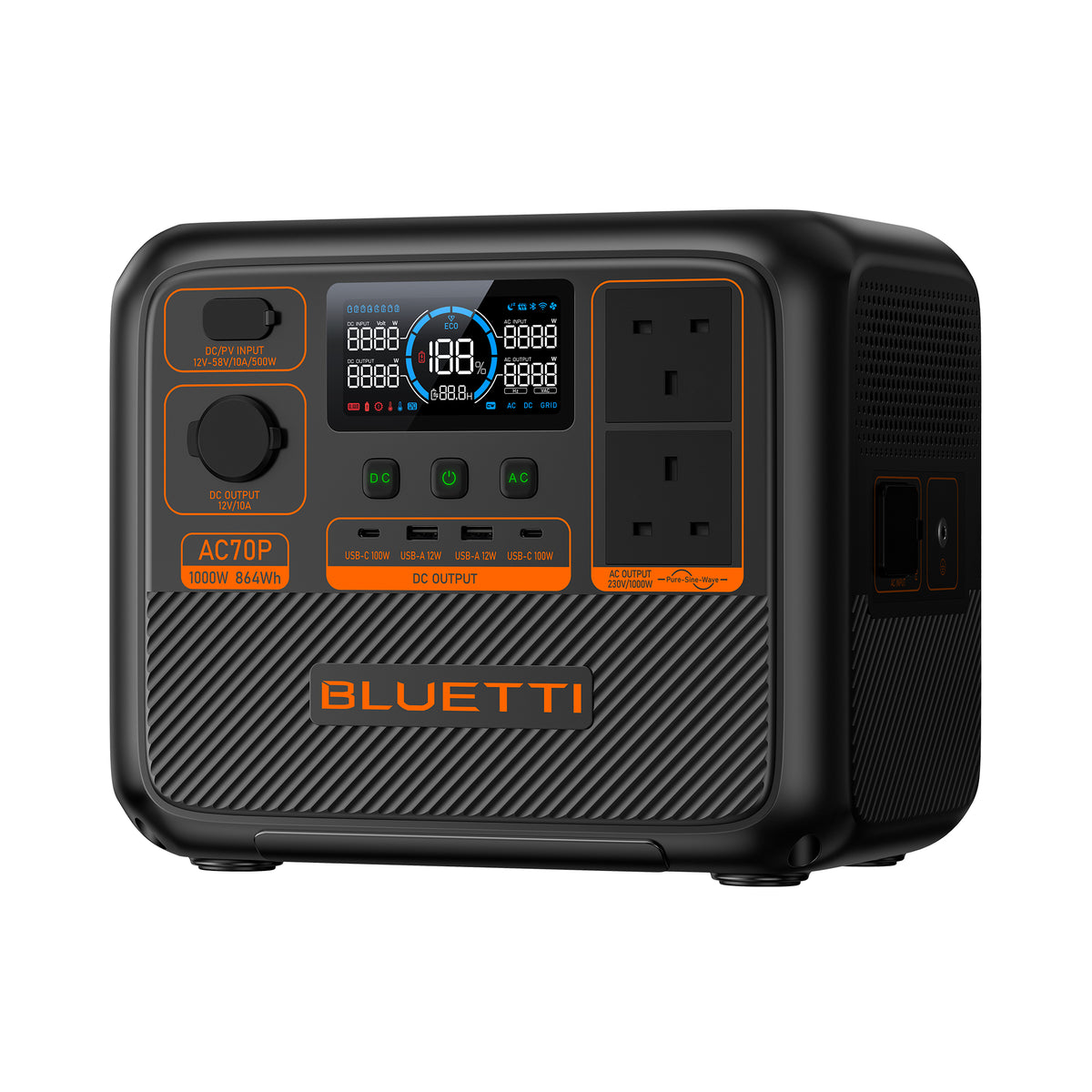 BLUETTI AC70P Power Station | 864Wh 1,000W - BLUETTI UK - BLUETTI UK