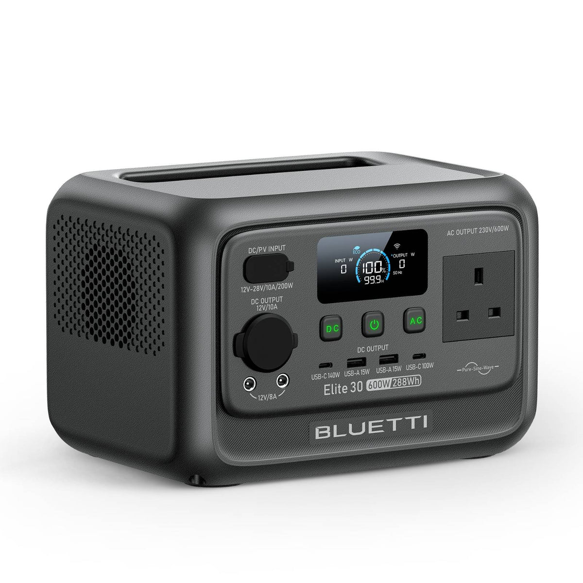 Portable BLUETTI Elite 30 V2 Power Station | 600 W 288 Wh（Amazon）