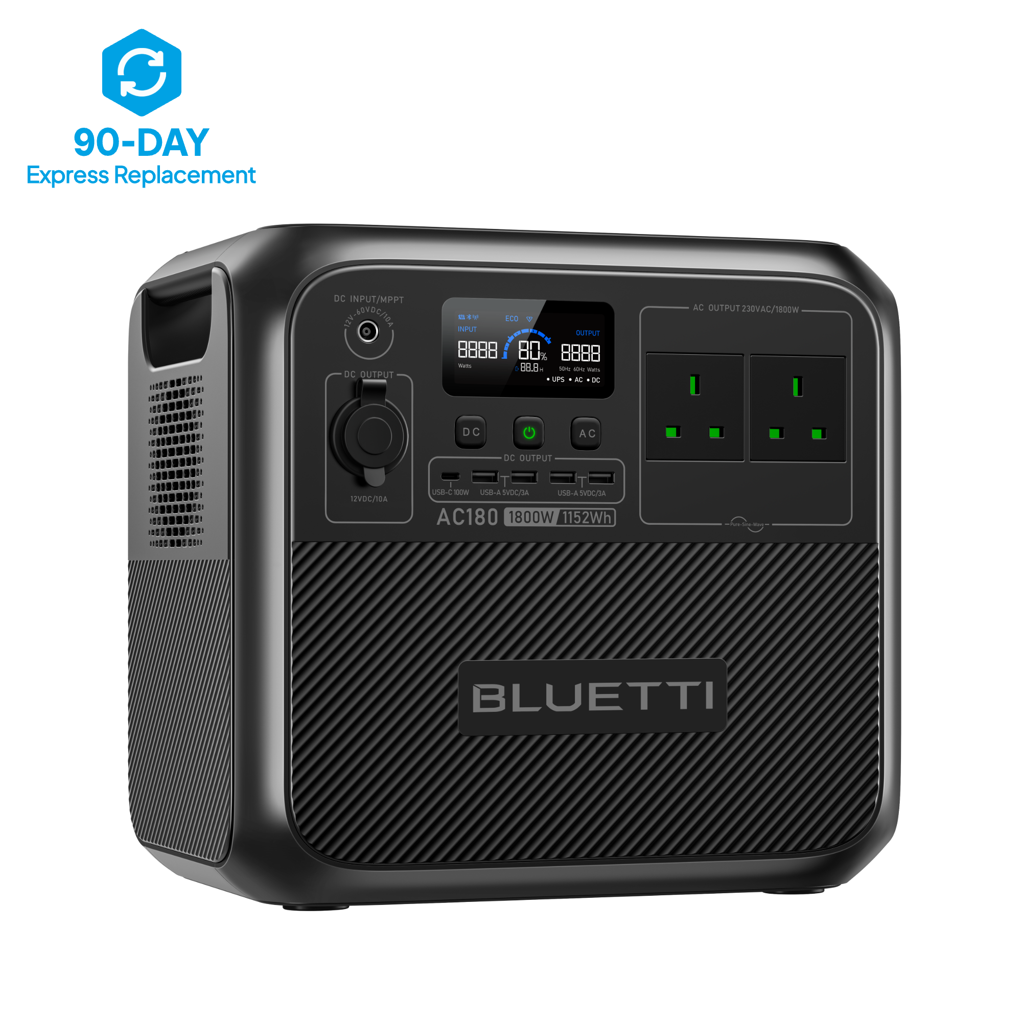 BLUETTI AC180 Portable Power Station | 1,800W 1,152Wh