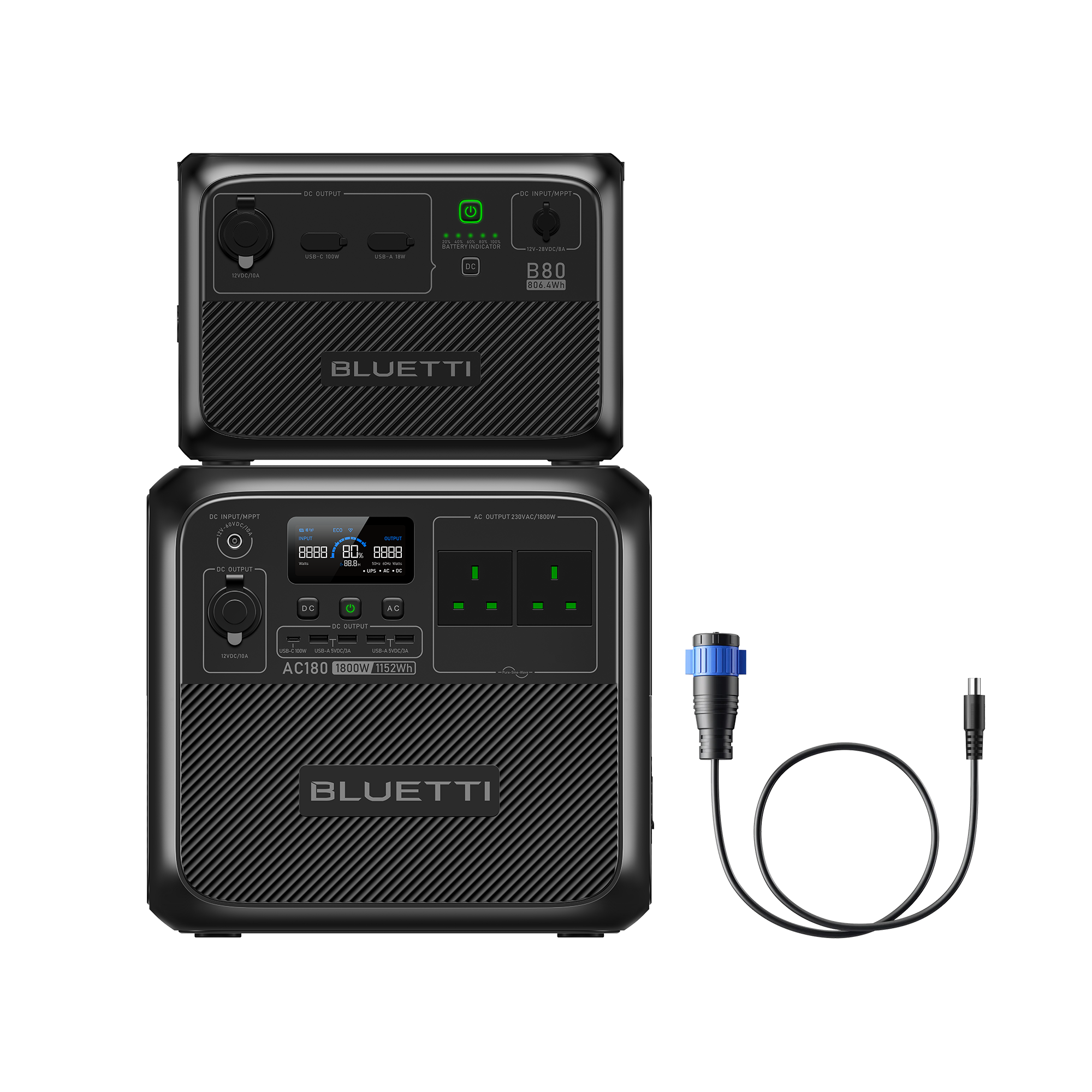 BLUETTI AC180 + B80/B230/B300 Power Kit