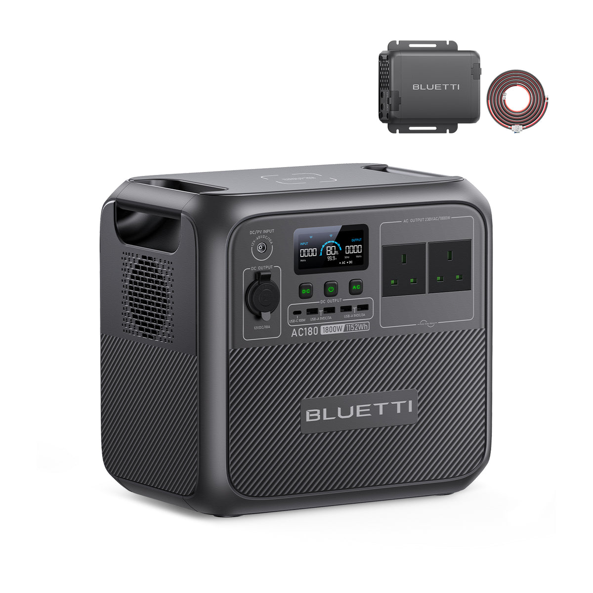 BLUETTI AC180 Portable Power Station | 1,800W 1,152Wh（Amazon）