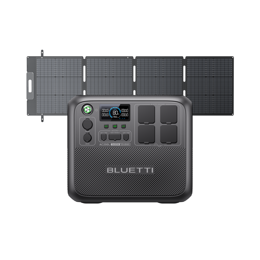 BLUETTI AC200L+PV200 Expandable Power Station | 2,400W 2,048Wh  200W Solar kit (Amazon)