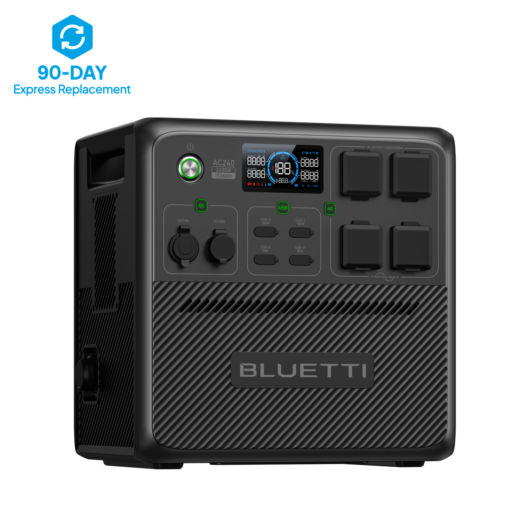 BLUETTI AC240 Portable Power Station | 2,400W 1,536Wh