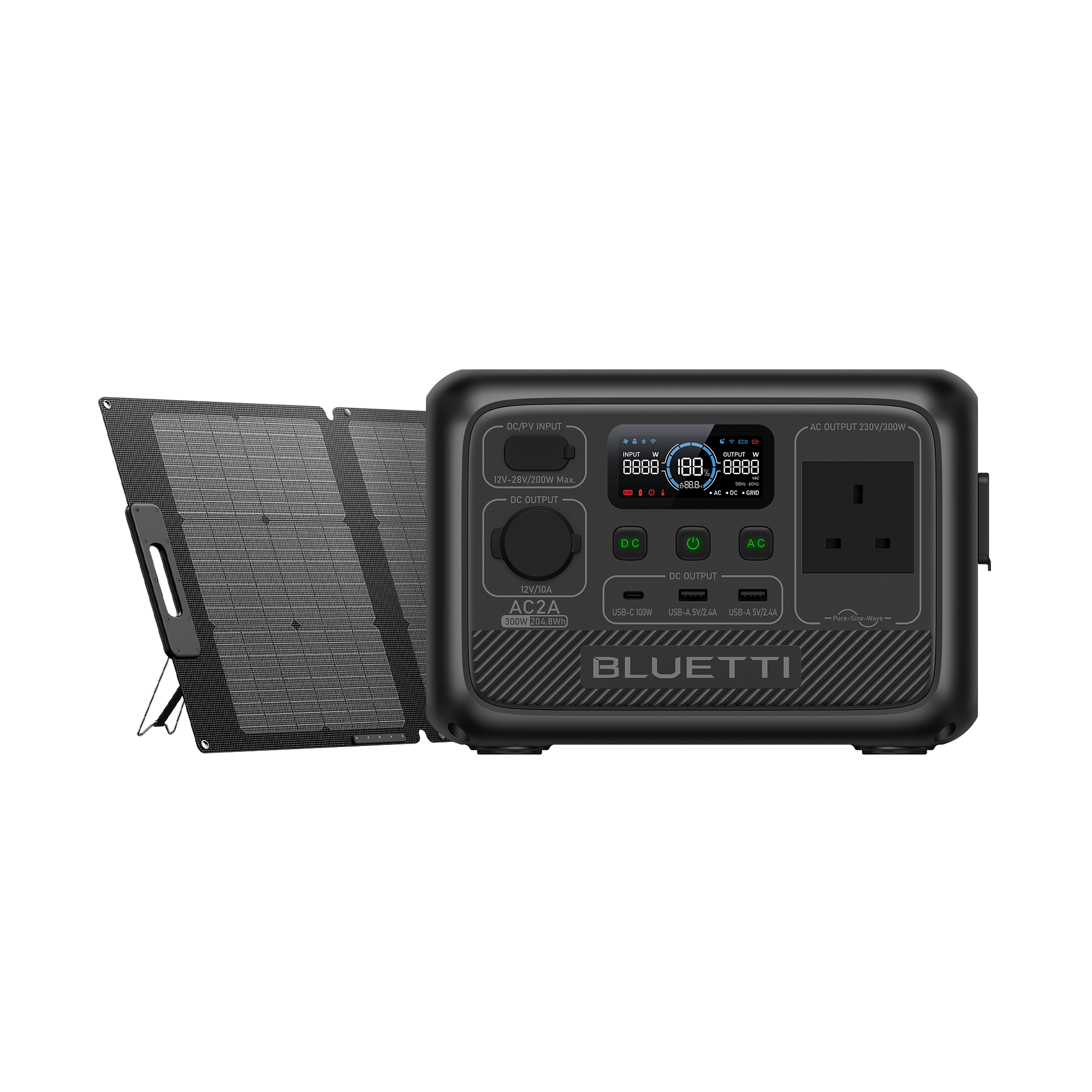BLUETTI AC2A Portable Power Station | 300W 204Wh