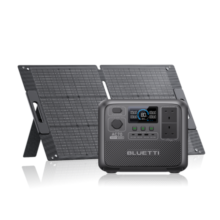 AC70 + 100W | 768 Wh Capacity | 100 W Solar Panel