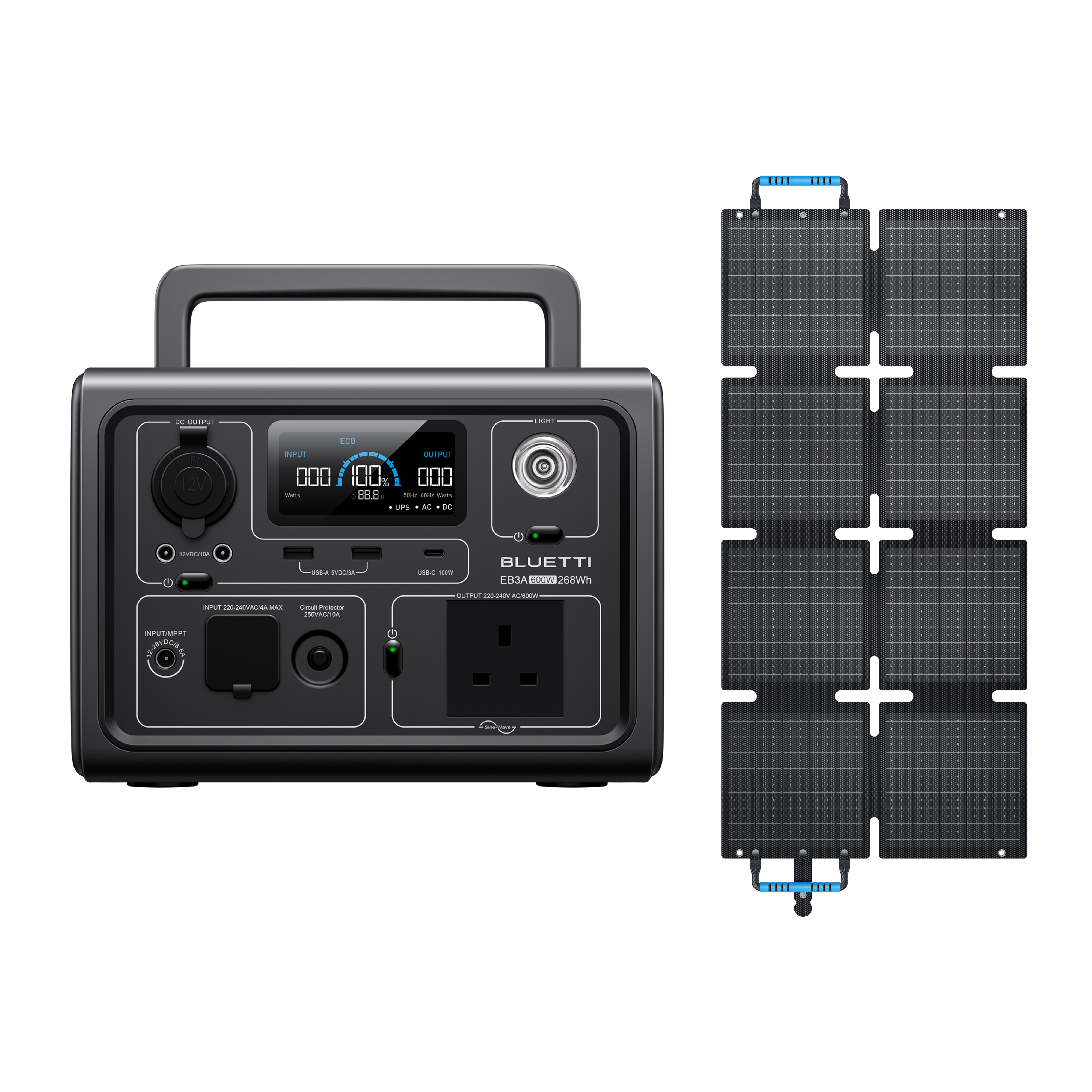 BLUETTI EB3A Portable Power Station | 600W 268Wh