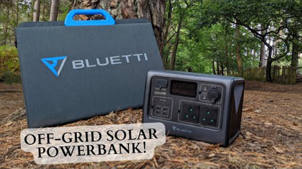 BLUETTI EB55 Estación de Energía Portátil, 700W 537Wh + Panel Solar  Portátil SOLARIMPUT SP180 24V, 180W