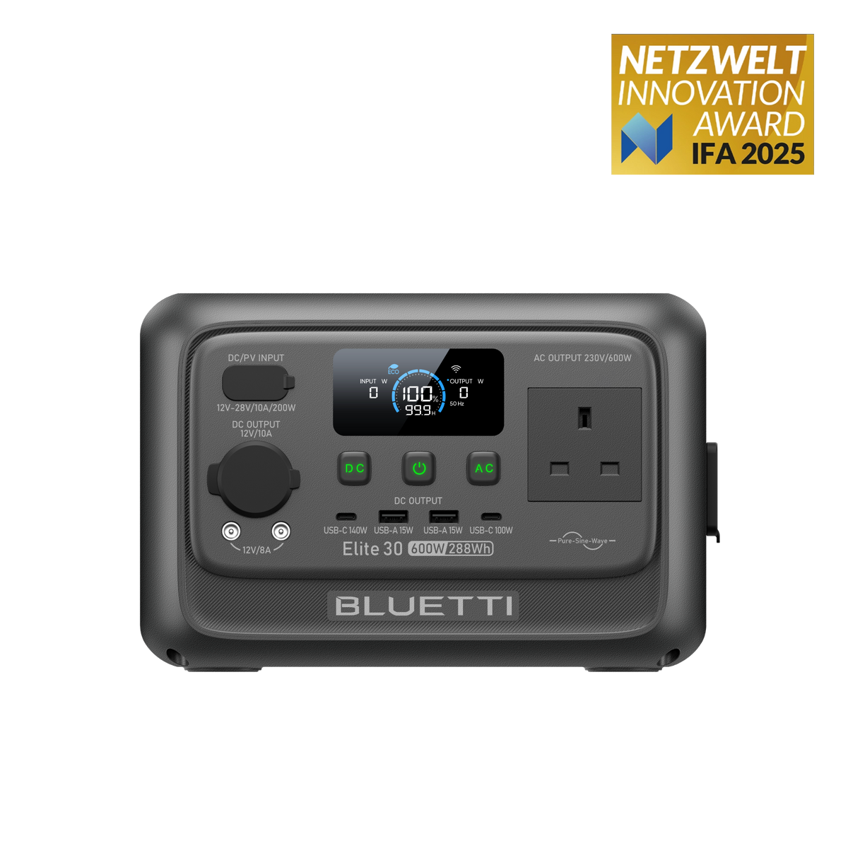 BLUETTI Elite 30 V2 Portable Power Station | 600W 288Wh
