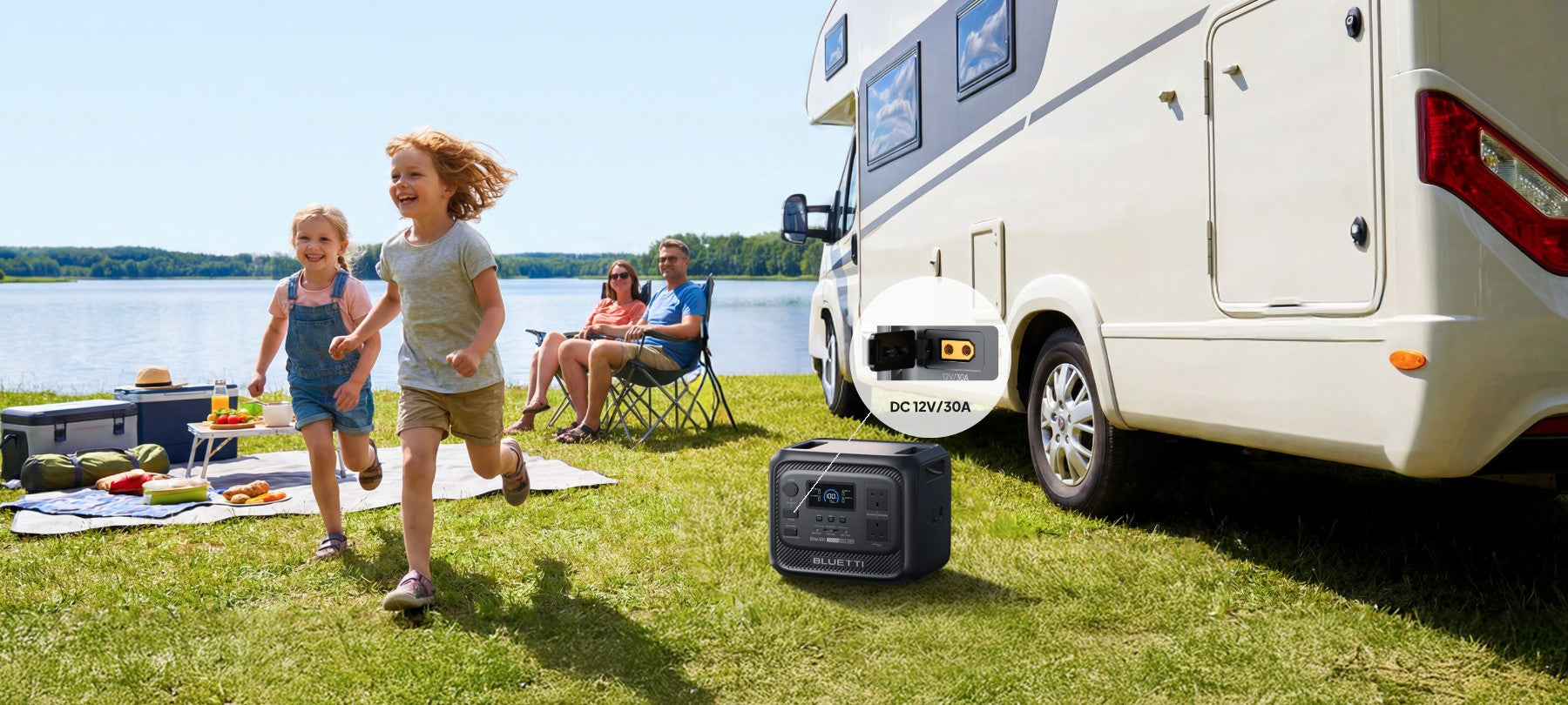 Special 12 V/30 A Port for RV Travel