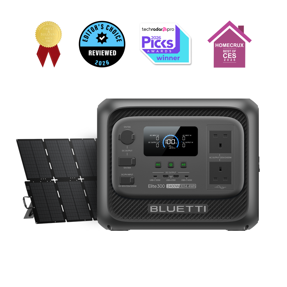 Elite 300 + 500 W | 3,014.4 Wh Capacity | 500 W Solar Panel