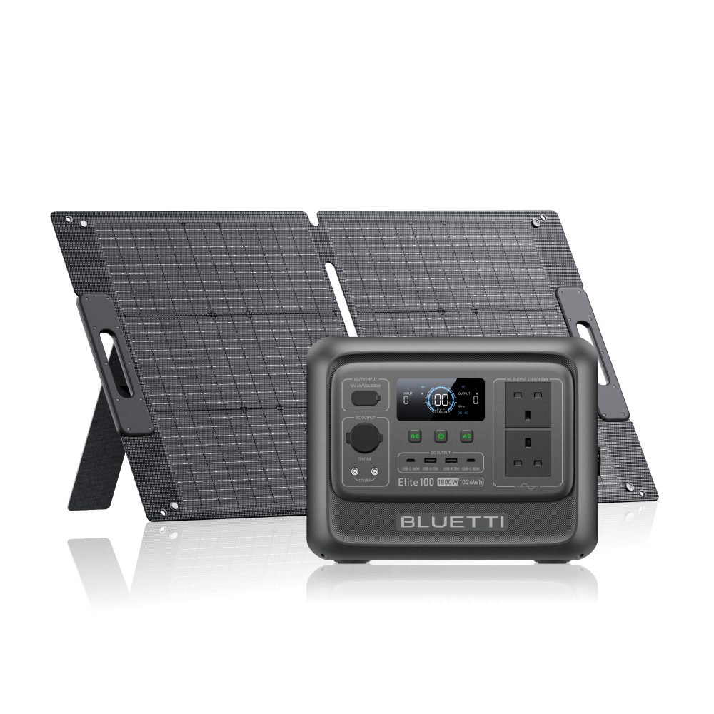 Elite 100 V2+100W | 1024Wh Capacity | 100W Solar Panel