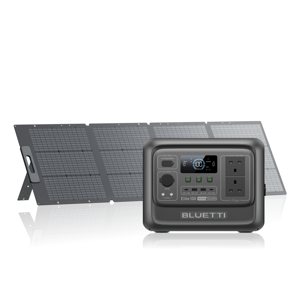 Elite 100 V2 + 200 W | 1,024 Wh Capacity | 200 W Solar Panel