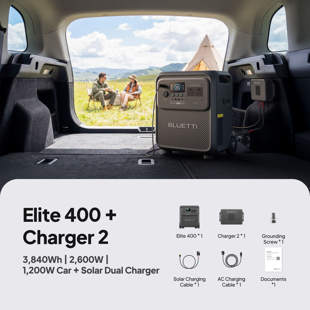 BLUETTI Elite 400 Portable Power Station | 2,600 W, 3,840 Wh