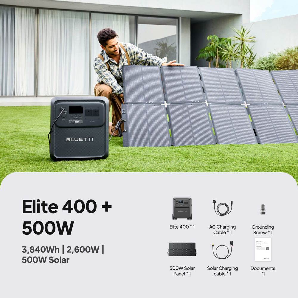 BLUETTI Elite 400 Portable Power Station | 2,600 W, 3,840 Wh