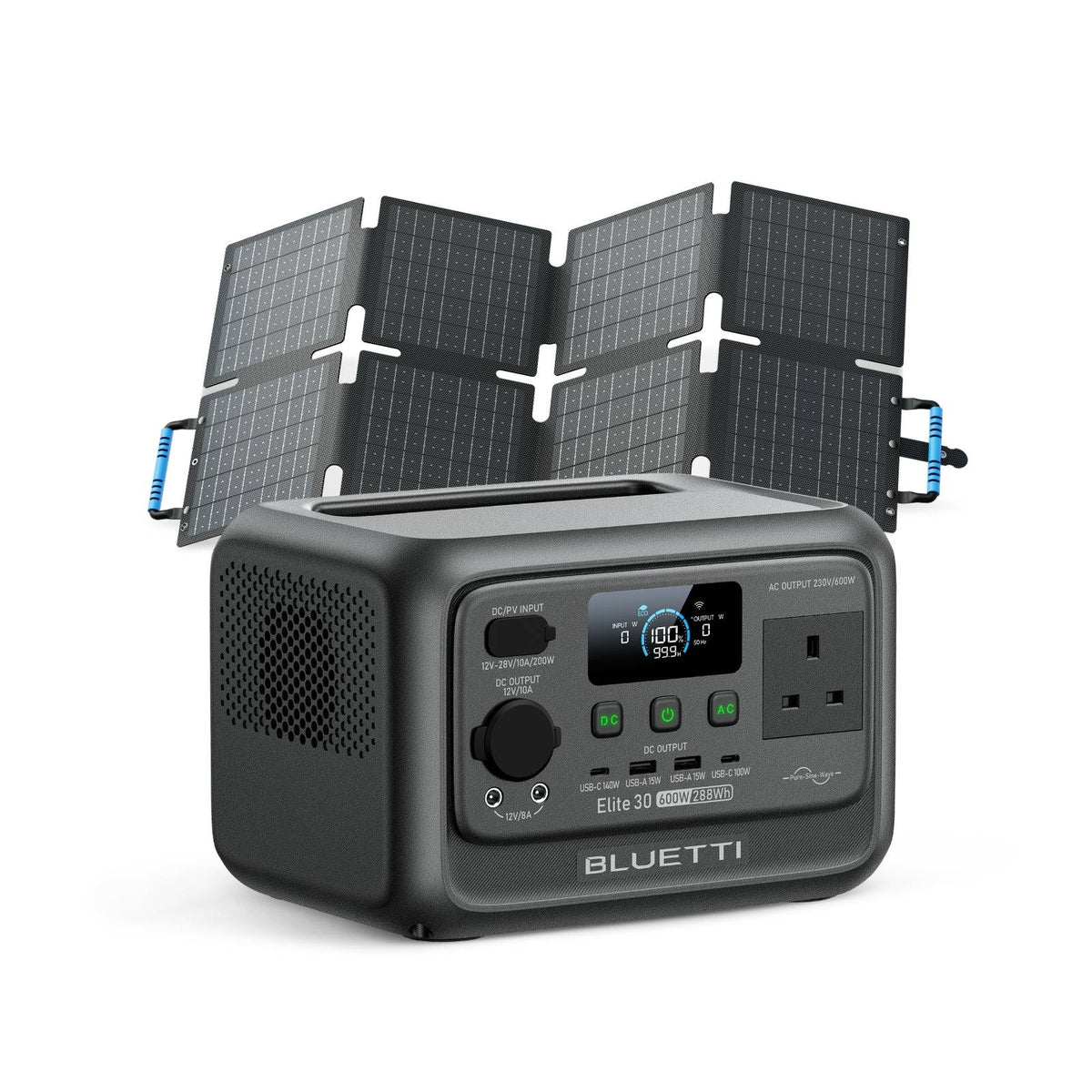 Portable BLUETTI Elite 30 V2 Power Station | 600 W 288 Wh（Amazon）