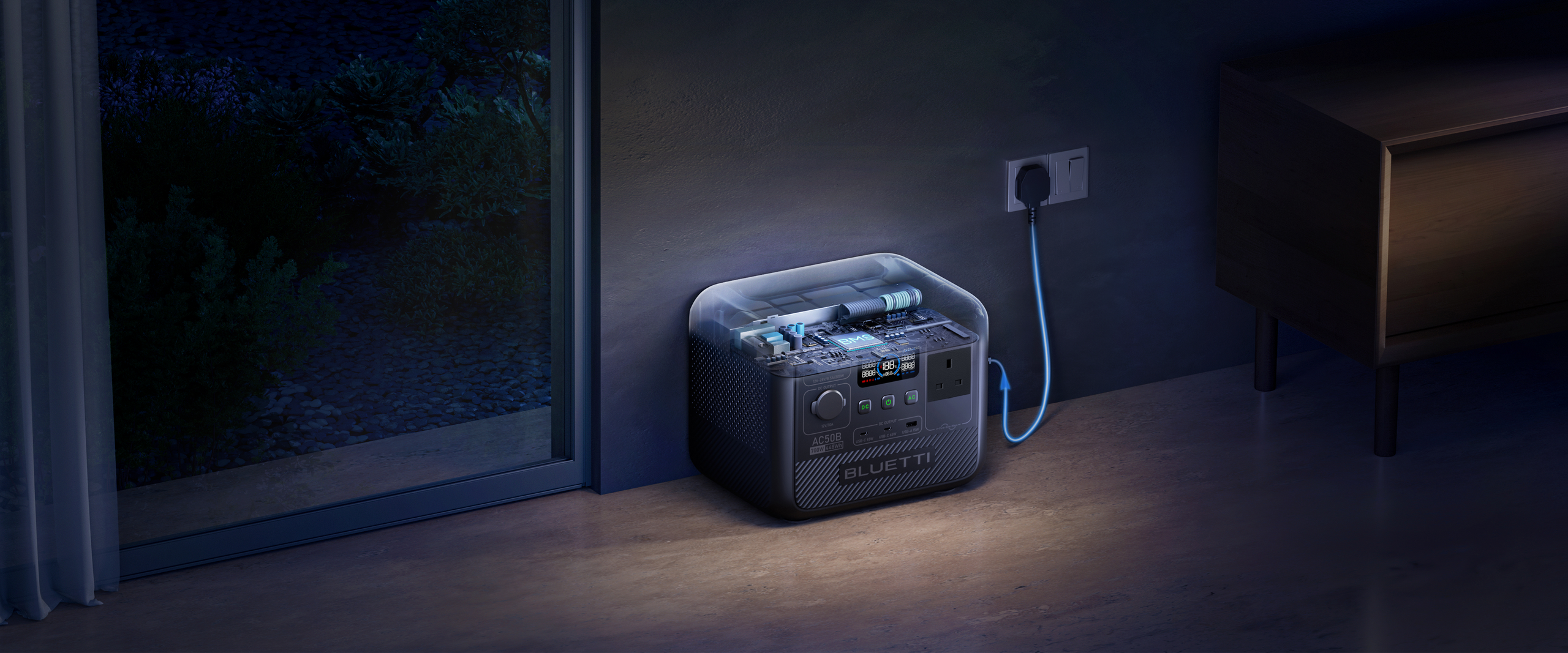BLUETTI AC50B Portable Power Station for Camping | 700W, 448Wh
