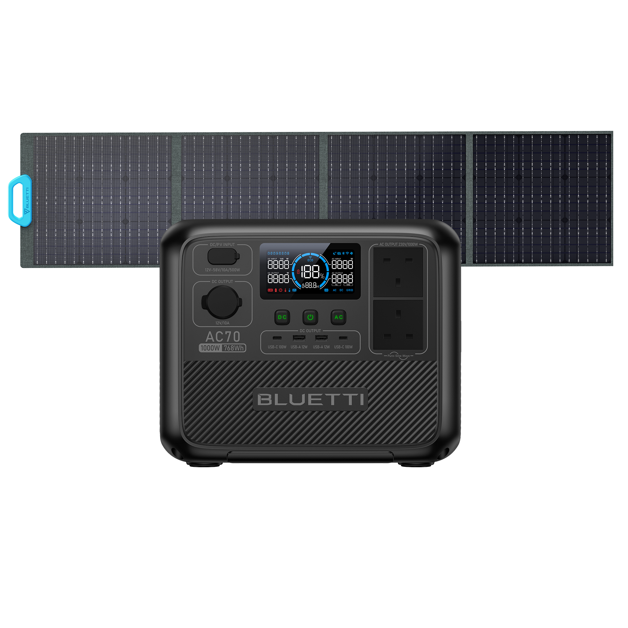 BLUETTI AC70 Portable Power Station | 1,000W 768Wh
