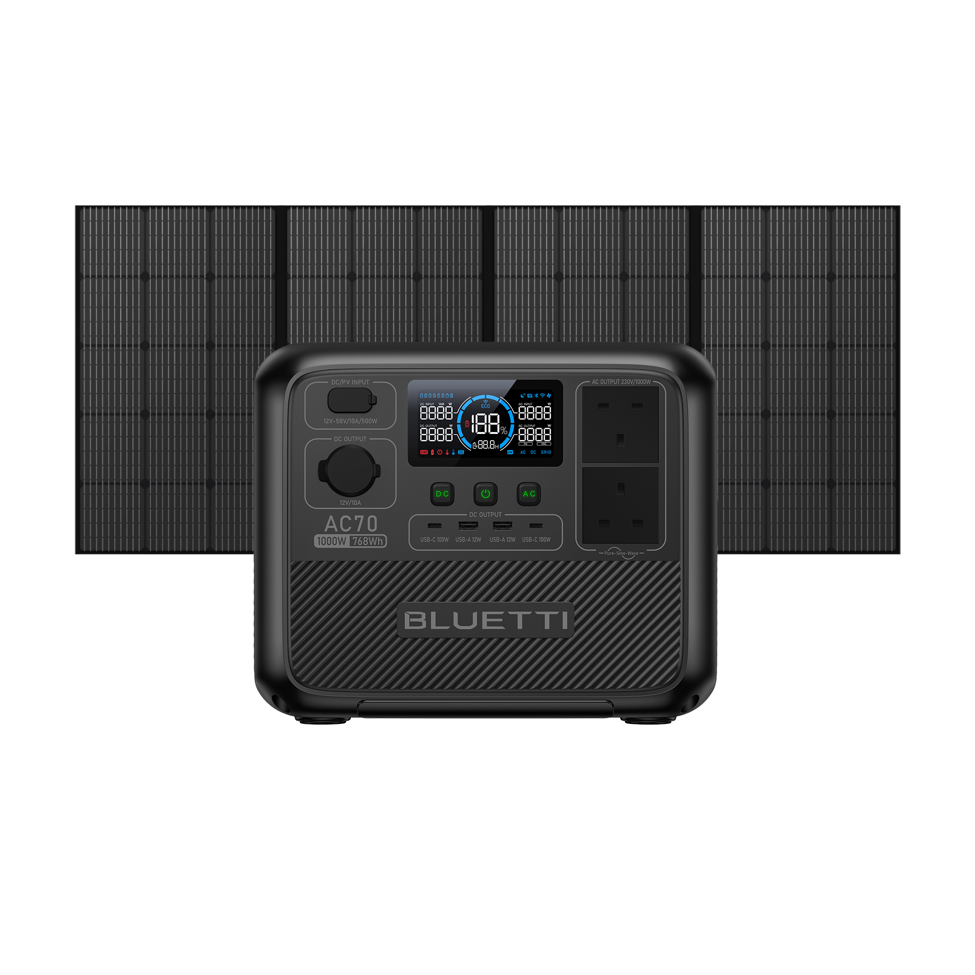 BLUETTI AC70 Portable Power Station | 1,000W 768Wh